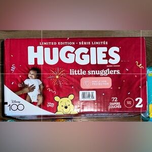 Huggies Little Snugglers Diapers  Size 2  NWT